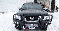 Передній бампер з плитою під лебідку та кенгурятником для Nissan Navara D40 (2010-2014) фото