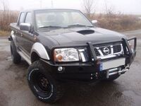 Передній бампер для Nissan Navara D22 (2001-2004) з плитою під лебідку та кенгурятником фото
