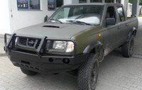 Передній бампер для Nissan Navara D22 (1997-2000) з плитою під лебідку і кенгурятником фото
