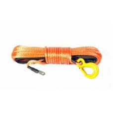 Синтетичний трос POWERLINE 9 мм х 28 м, помаранчевий з коушем і гаком, 8.5т (PLN9X28KH-O)